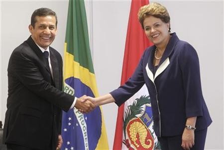 Los Presidentes de Brasil y Perú